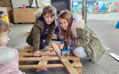 Construction d’une écocabane pour la cour